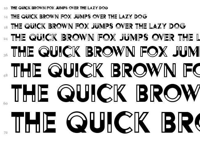HFF Black Steel font waterfall
